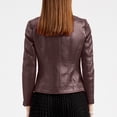 thumbnail image 4 of LOVZFMLL Jackets for Women Fashion Zipper Leather Tops With Pocket Short Coat Jacket, 4 of 8