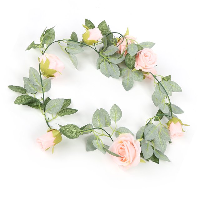 Flower Garlands,Flower Vines Naturally Romantic Rose Garland Blush Pink Room Decor Top-Notch Performance