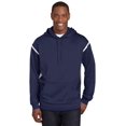 thumbnail image 1 of Sport-Tek ®  Tech Fleece Colorblock Hooded Sweatshirt. F246 2Xl True Navy/ White, 1 of 1