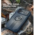 thumbnail image 4 of Dexnor for iPhone 16 Plus Case with Slide Camera Cover & Adjustable Kickstand & Built-in Screen Protector,Compatible with MagSafe Shockproof Bumper Cases Heavy-Duty Magnetic Protective Cover, Blue, 4 of 7