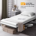 thumbnail image 4 of ktaxon Twin 14" Floating Bed Frame with USB Charging and LED Lights, Metal Platform Bed, Black, 4 of 10