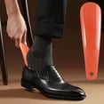 thumbnail image 2 of Red Shoe Horn Plastic Long Handle Hangable No Bend Design For Easy Wearing Men Women, 2 of 7