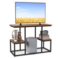 thumbnail image 1 of Costway Table Console Rustique pour Téléviseurs de 50 Pouces Table de Canapé Industrielle avec Étagères de Rangement Ouvertes Brun Rustique, 1 of 10