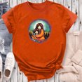 thumbnail image 5 of Dadaria T-Shirt pour Femmes Chemise Orange Manches Courtes Col Rond Été Chandail Blouses 2TG, 5 of 5