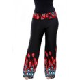 thumbnail image 1 of White Mark Women's Plus Size Printed Palazzo Pants, Redpeacock, 1XL, 1 of 2
