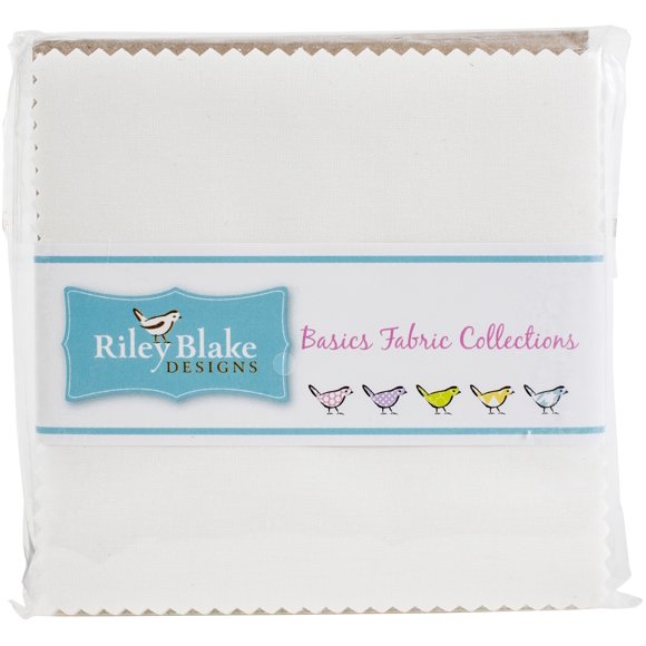 Riley Blake 5" Stacker Precut Bundle 42pcs-Confetti Cottons Riley White 12005WHT