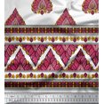 thumbnail image 3 of Soimoi Silk Fabric Floral & Leaves Panel Printed Fabric 1 Yard 42 Inch Wide, 3 of 3