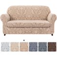 thumbnail image 1 of Subtrex Housse Extensible 2 Pcs Lavable pour Fauteuil/coussin d'Amour/sofa/TG-Sofa, Motif Damassé Jacquard, 1 of 6