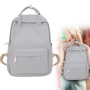 Aesthetic Backpack School Bags for Girls, Cute School Backpack, Preppy School Bag for Student Boys Teenage Primary Secondary Middle School, Back to School Supplies (Black) 10.63x4.72x14.57"