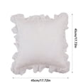 thumbnail image 3 of XYAIYT Soft Decorative Throw Pillow Cover Ruffled Design Elegant Home Decor for Living Room Bedroom Office Sofa Cushion Easy to Insert Hidden Zipper Machine Washable Touch(White,Tpye2), 3 of 6