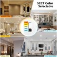 thumbnail image 2 of LVWIT 6 Inch 5CCT LED Downlight, 10W 1000 Lumens Dimmable, IC Rated LED Recessed Lighting, 6 Pack (2700K/ 3000K/ 4000K/, 2 of 8