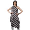 thumbnail image 2 of Moomaya Robe Kurti à une Épaule Imprimée pour Femme, Sans Manches, à Col Bénitier, Style Bohème, Tenue de Soirée de Designer, 2 of 7