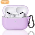 thumbnail image 1 of Étui de Protection Airpods Pro, Étui Airpods Pro, Étui en Silicone Ultra Mince Compatible avec Airpods Pro, Prend en Charge la Recharge Sans Fil - Violet Vif, 1 of 7