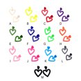 thumbnail image 2 of Decodeary Love Heart Earrings Set Lightweight And Easy To Wear Multiple Colors Available Green, 2 of 6