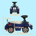 thumbnail image 3 of Qaba Baby Push Car with Music, Horn, Light, Dark Blue, 3 of 10