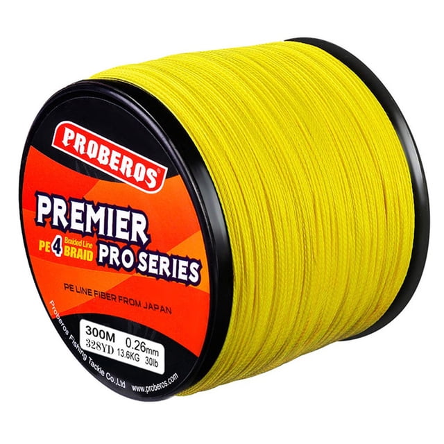 RXIRUCGD Super Strong Abrasion PE braid Fishing Line 4 Strands 300M 30LB