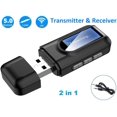 thumbnail image 1 of Bluetooth Adapter,2-in-1 Wireless Bluetooth Transmitter Receiver with LED Display Wireless Audio Adapter for TV/PC/Wired Speaker/Headphones/Car/Home Music Stream Stereo System (Black), 1 of 9