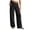 Black, variant on JYnXIANTI Women's Pants Lightweight High Waist Tie Front Trousers Breathable Thin Summer Pants Loose Beach Vacation Clothes