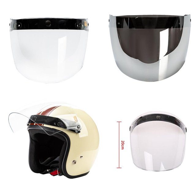 DYNWAVECA 2 Packs Moto Casque Ouvert Pare-Brise Lentille Anti-Buée Anti-Rayures