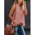 thumbnail image 3 of Women's Summer Basic Sleeveless V Neck Casual Tank Tops Loose Shirts, 3 of 5