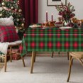 thumbnail image 1 of Christmas Plastic Plaid Tablecloth Disposable Checked Tablecloth Table Cover Cottage Decorations Table Cover For Christmas Party Supplies, 1 of 6