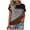 Brun, variante sur AherBiu T-Shirts pour Femmes à Col Rond à Manches Courtes Hauts Coupe Ample Confortables en Coton Extensible T-Shirts Décontractés à Blocs de Couleur