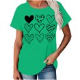 thumbnail image 2 of Cadeau de Saint-Valentin pour Femmes Imprimé Saint-Valentin T-Shirt Mode Confortable Blouses Tops Femme, 2 of 8