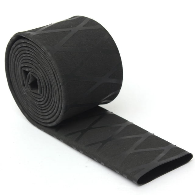 Rubber Shrink Fishing Rod Handle - Black 1x0.2cm, as described