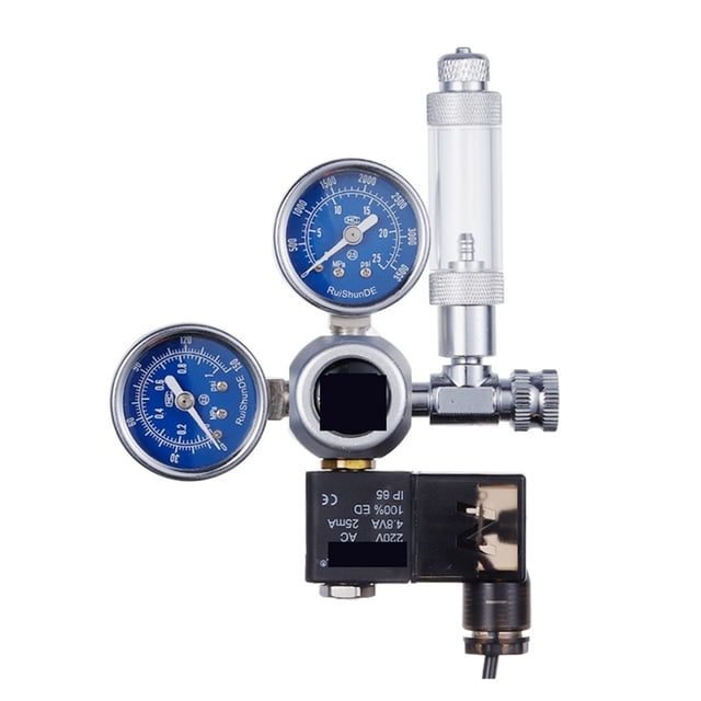 Aquarium CO2 Regulator Solenoid Valve Kit Bubble Counter Fish Tank DIY CO2 Control System Reactor Generator Pressure Reducing ,Easy Installation