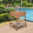 thumbnail image 4 of Jeco Wicker Patio End Table in Honey, 4 of 7