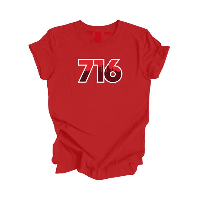 716 Buffalo New York USA Code Régional Skyline de la Ville Cadeau - T-Shirt Unisexe - Inspired X