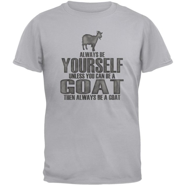 Always Be Yourself Goat Light Heather Grey Adult T-Shirt