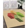 thumbnail image 3 of Ahgly Company Tapis Rond Lavable en Machine Intérieur Transitionnel Bronze Brun, 7 Pieds Rond, 3 of 7