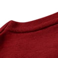thumbnail image 3 of Chandail à Enfiler Homme Chandail Tricoté Uni pour Homme Col Rond Chandail à Enfiler Manches Longues Ample Chandail à Boutons Hauts Chandail Chandails à Col Roulé pour Homme P-59 Bordeaux TTG, 3 of 6