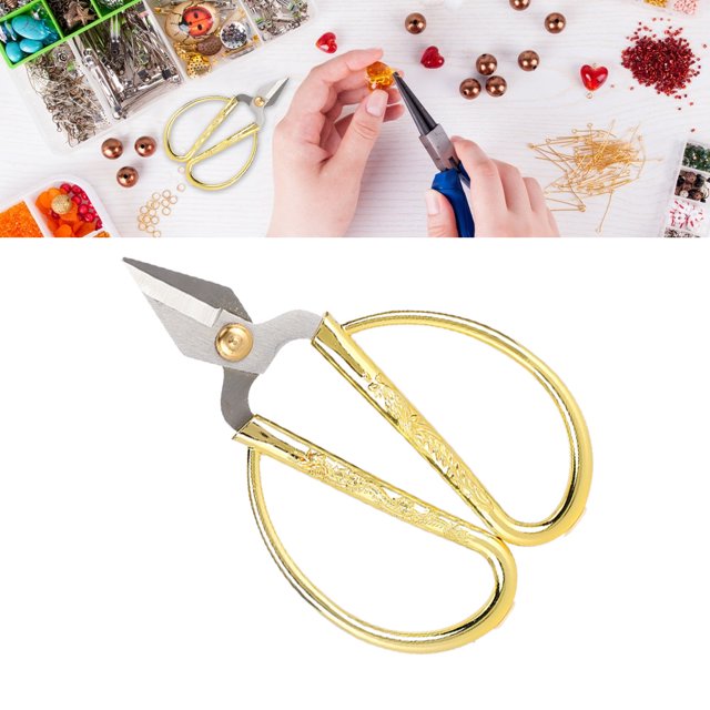 Scissors, Large Golden Handle Jewelry Making Tool Office , Jewelry Maker For Jewelry Repair Worker