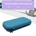 thumbnail image 2 of Portable Shockproof Stethoscope Storage Bag Built-in Mesh Bag Organizer Zipper Storage Case, Blue, 2 of 9