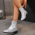 thumbnail image 4 of Amzcrzy Bottines pour Femmes Bottines Mi-Cheville pour Femmes Talon Épais Bout Rond Bottines pour Femmes Bottines pour Femmes Bottes pour Femmes Bottes pour Femmes Mode pour Femmes, 4 of 5