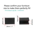 thumbnail image 2 of Unique Bargains Furniture Feet Plastic Rectangle Shaped Non-Slip Chair Legs Tip Black 12pcs, 2 of 5