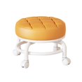 thumbnail image 2 of Lipstore 360 degree Rotating Low Roller Seat Stool Pulley Low Stool for Living Room Kitchen Orange, 2 of 8