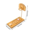 thumbnail image 3 of Basketball Game Mini Desktop Toy Mini Basketball Table Game Suitable For School Throwing Game Wooden Khaki 1 Piece, 3 of 7