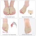 thumbnail image 4 of Graflsoa Bunion Relief Foot Sleeves - Adjustable Toe Alignment Support for Men & Women, Grey, Small Size, 2-Pack, 4 of 6