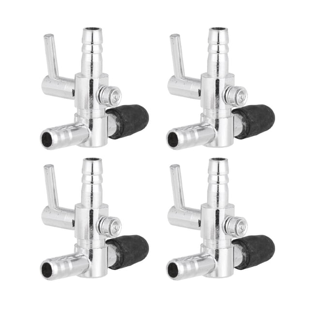 HLONK 4 PCS Splitter Oxygen Tube Distributor Inflatables Valve Air Admittance Silver