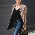 thumbnail image 2 of Cardigan à Manches Longues Imprimé Léopard pour Femmes, Veste Décontractée, Manteau de Costume d'Affaires, 2 of 6