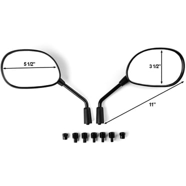 Krator Universal Black Motorcycle Mirrors Compatible with Kawasaki VN Vulcan Classic MeanStreak Nomad 1600