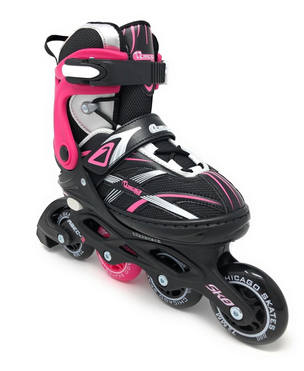 Chicago Skates - Patins à roues alignées Roses ajustables MA7