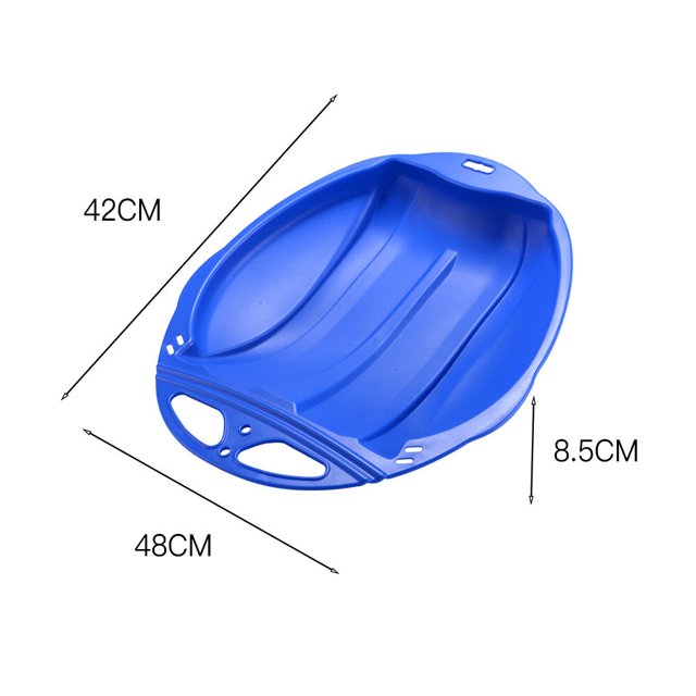 Plastic Snow Sleds with 2 Handles 4 Color Choose Blue Green Rose-Red Red Suitable For Sand Skiing Grass Skiing
