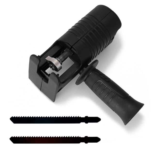 Yeacher Perceuse Électrique Modifiée en Accessoire de Scies Électriques, Scies Alternatives Électriques, Perceuse en Scies Jig, Outil Utilitaire Portable de Coupe pour le Travail du Bois avec 2 Lames de Scie