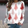 thumbnail image 2 of Pisexur Chandail en Molleton de Noël pour Femmes Sans Capuche Imprimé Graphique Vacances Col Rond Chandail en Molleton Ample Surdimensionné Automne Mode Décontracté Pull à Manches Longues pour Femmes, 2 of 4