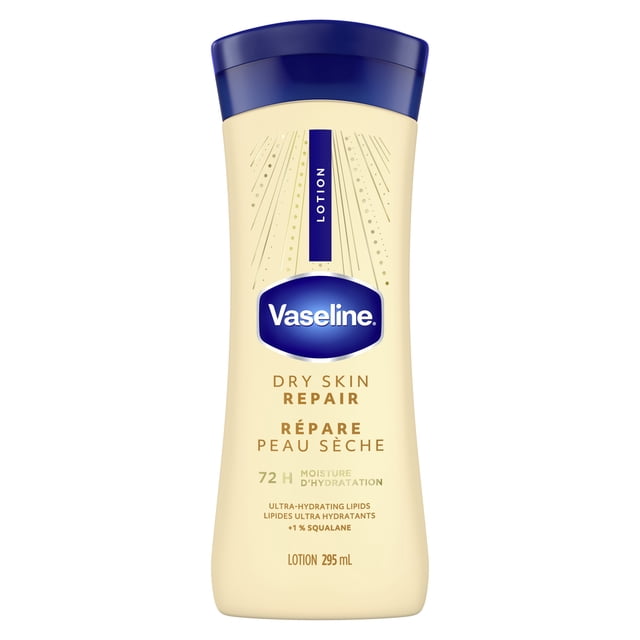 Vaseline Lotion Répare Peau Sèche 72 H d'Hydratation, 295 ml