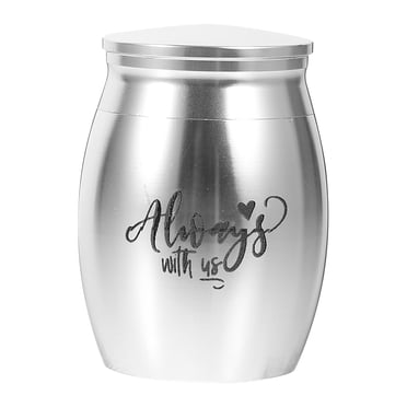 KAKOWELY pet urn Small Keepsake Urn for Pet Dog Ashes Urn Stainless Steel Pet Urn Cat Dog Ashes Container1.57"X1.18"X1.18"